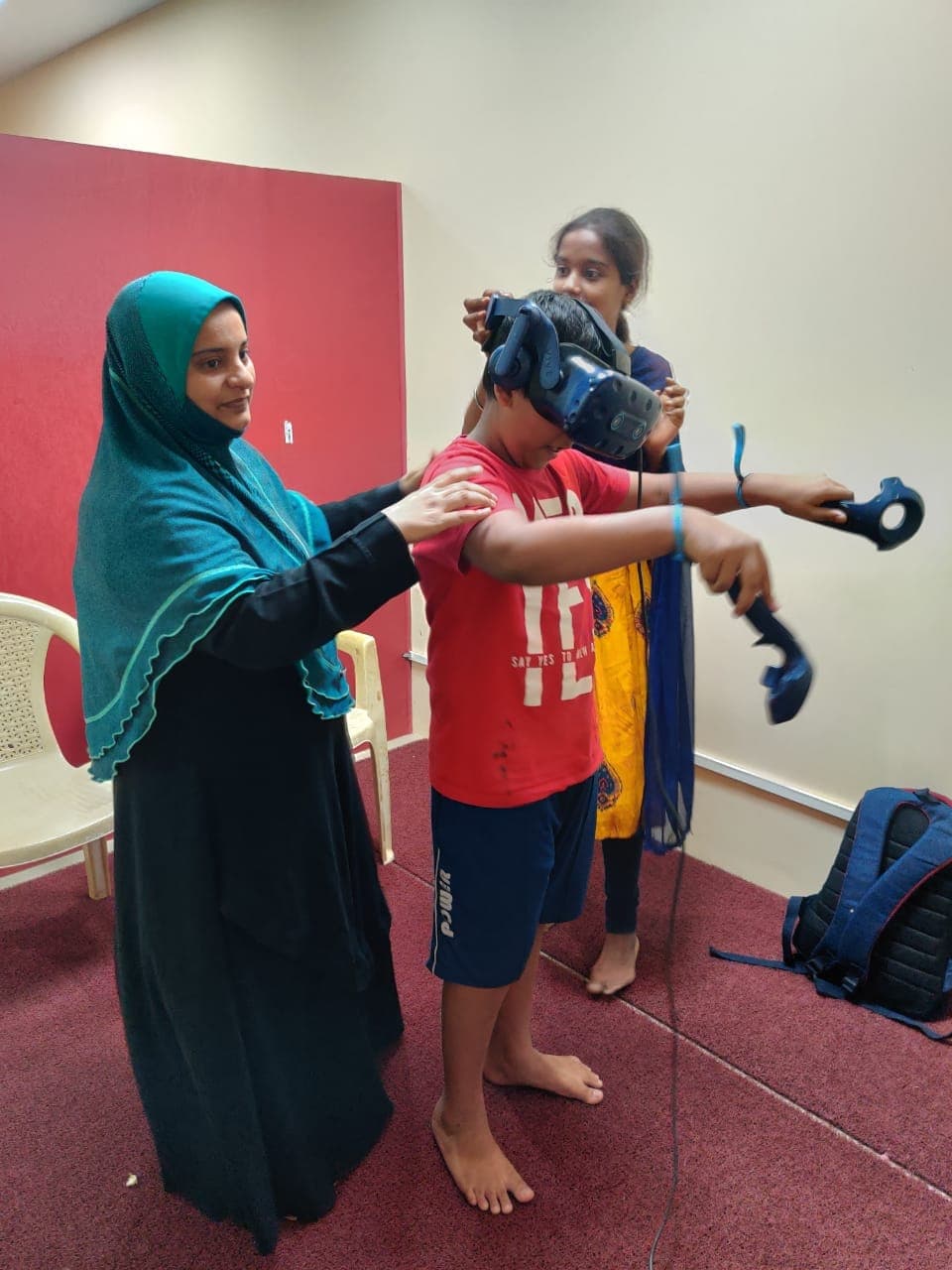 Parents visiting TCE for therapy assessment